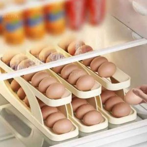 Double Layer Counter Top Automatic Scrolling Egg Rack